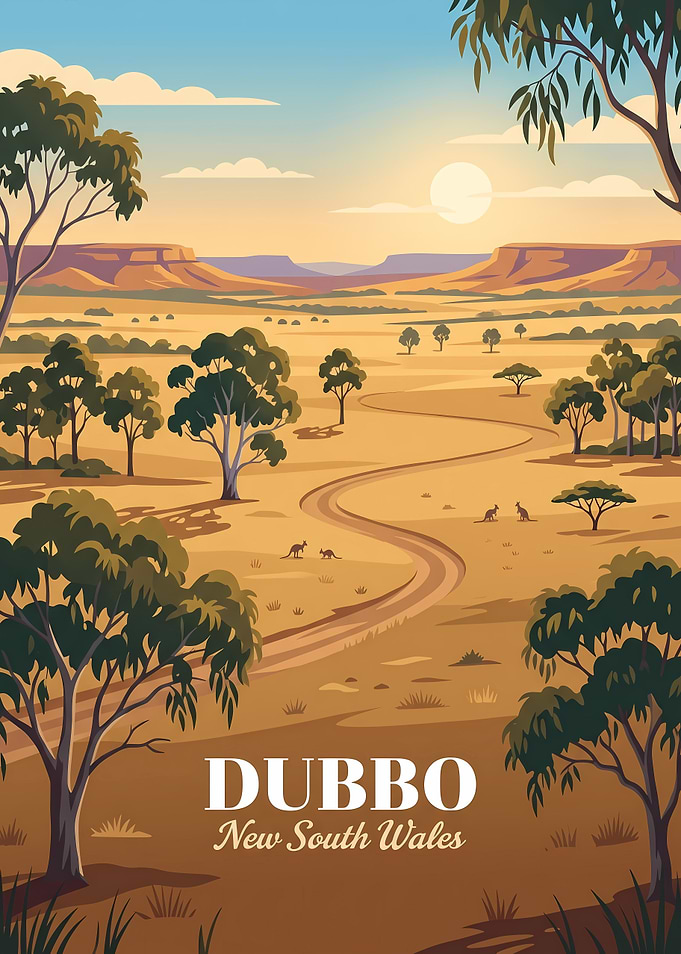 Dubbo New South Wales Travel Poster
