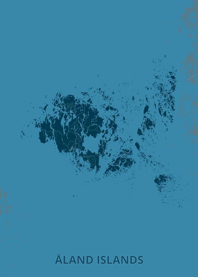 Minimalist Map of Åland Islands