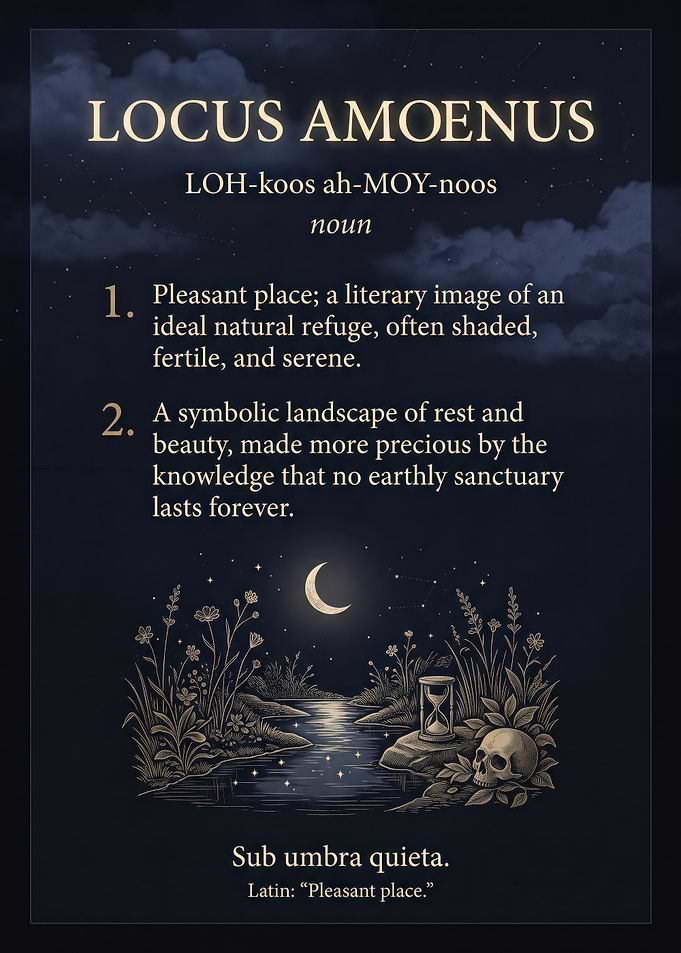 Locus Amoenus Definition Poster