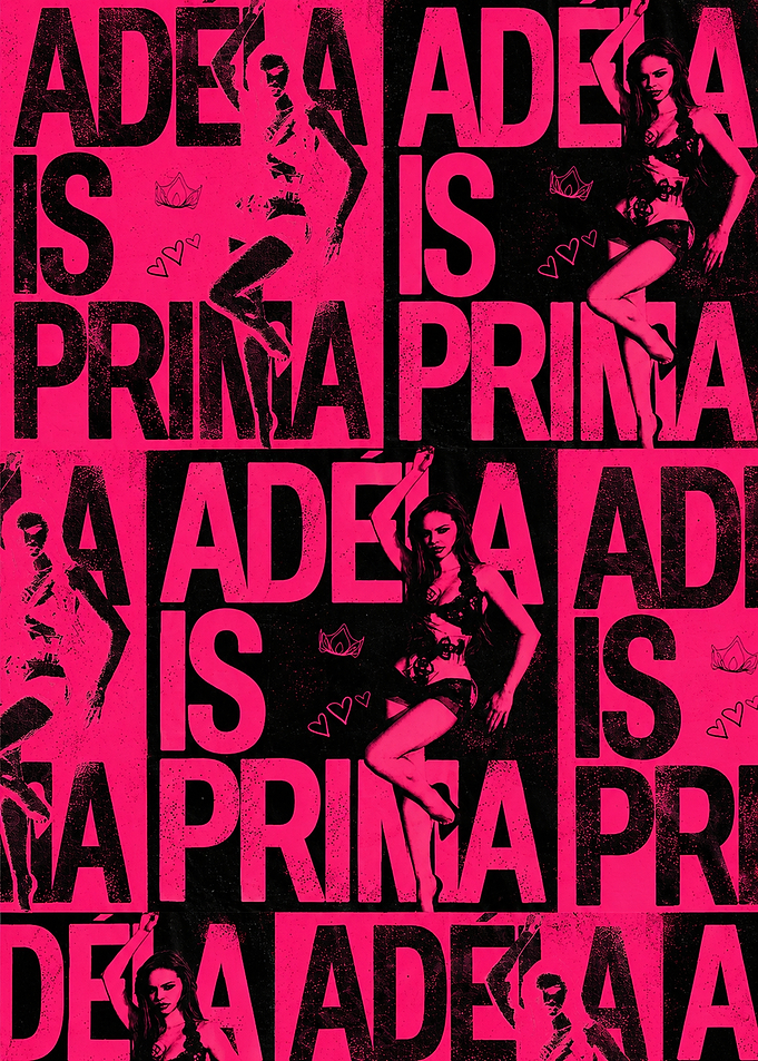 Adela Is Prima – Pink Pop Art Collage