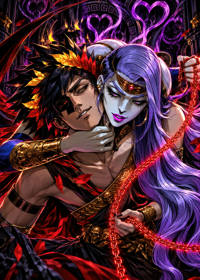 Zagreus and Nyx from Hades
