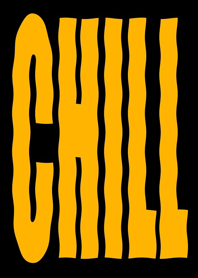 Wavy Yellow Chill Typography