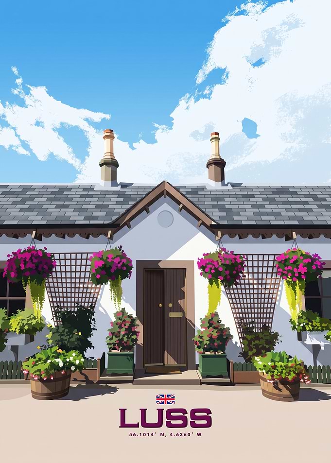 Luss Scotland Travel Poster