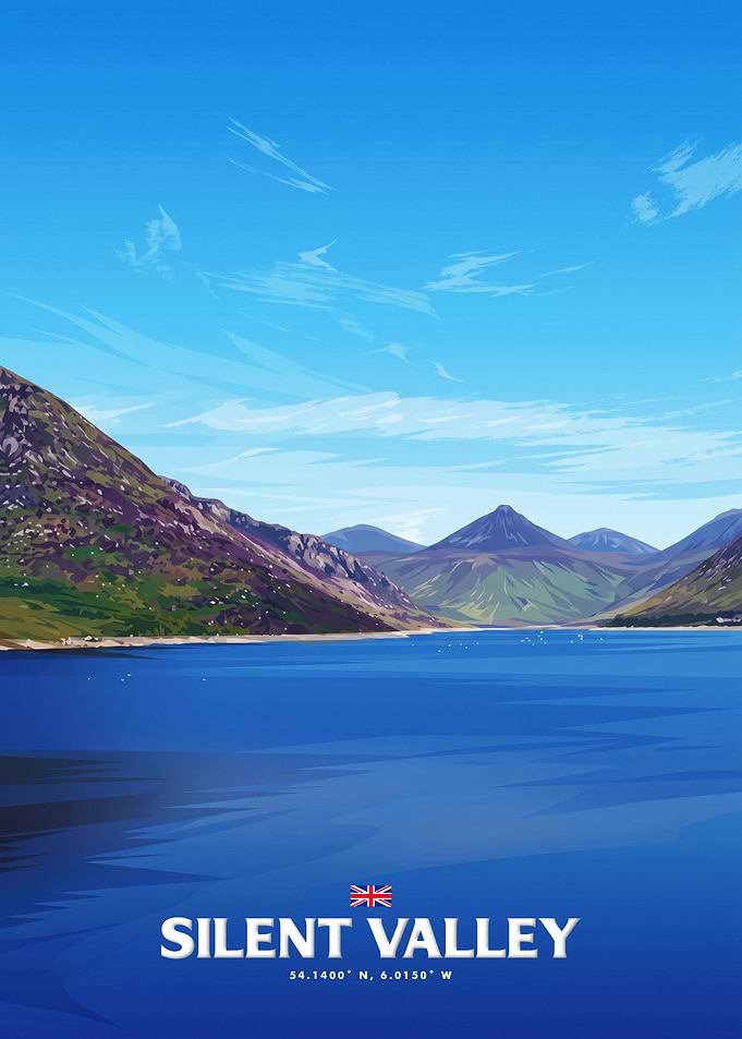 Silent Valley Reservoir Travel Poster