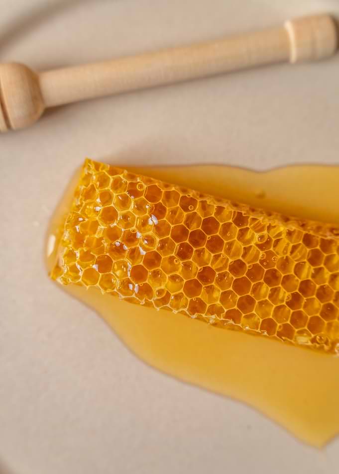 Honeycomb with Honey Dipper