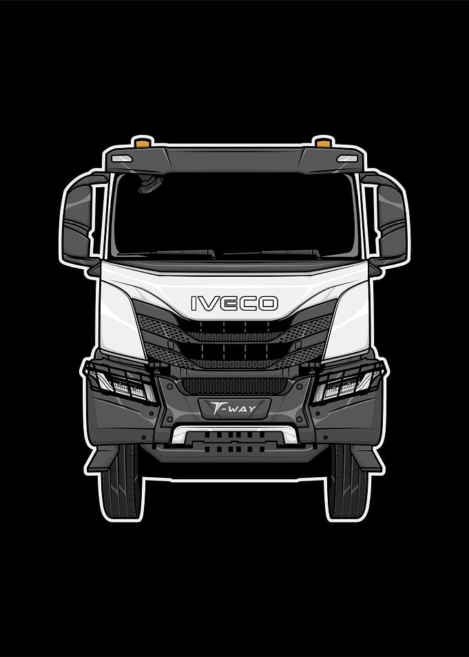 Iveco T-Way Truck Front View