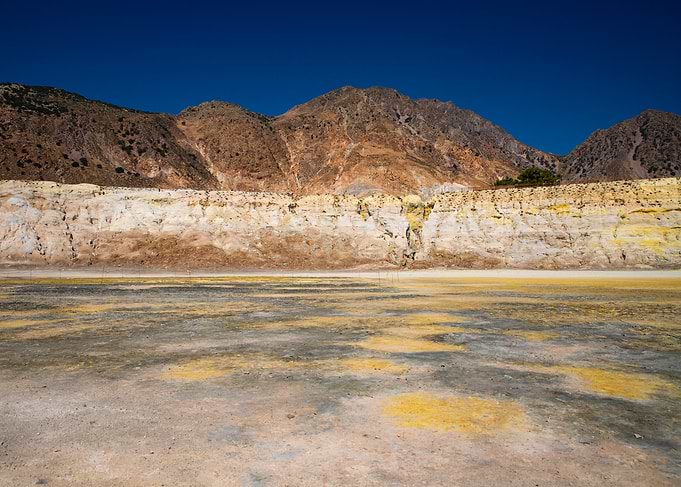 Volcanic Crater Landscape in Nisyros