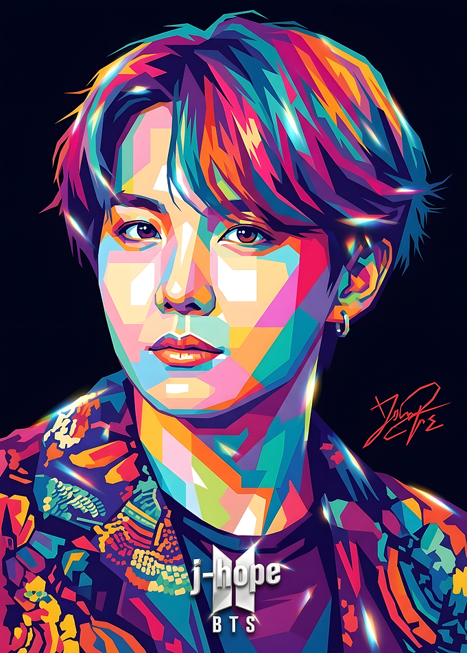J-Hope BTS Pop Art Portrait