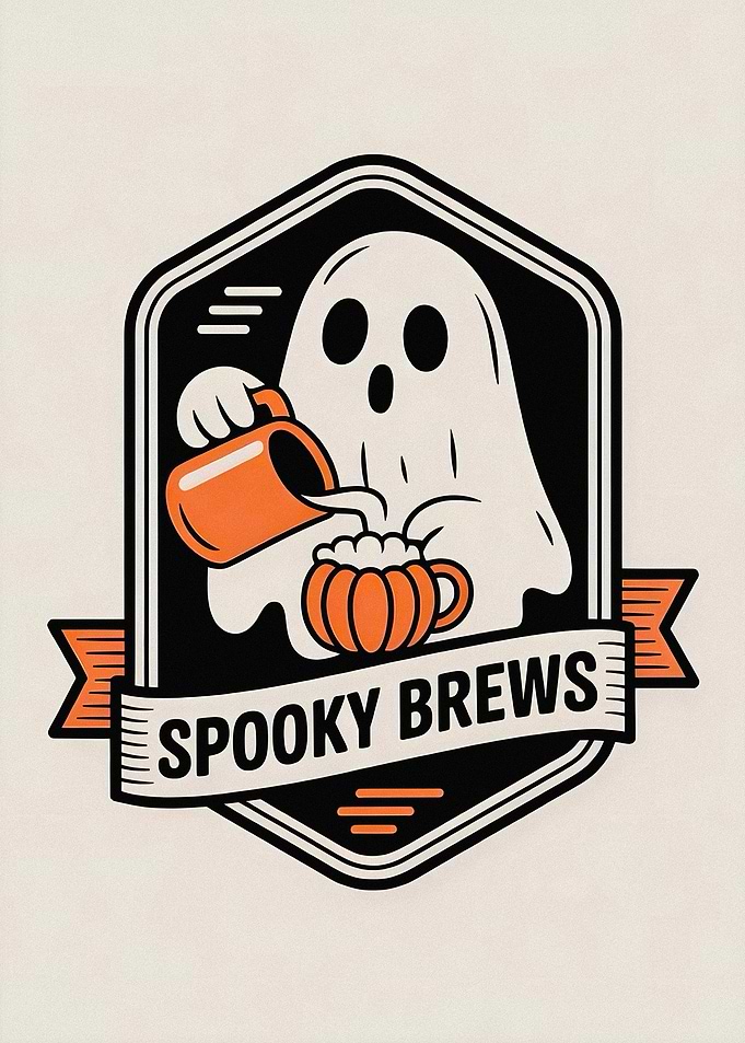 Spooky Brews Ghost Halloween Graphic