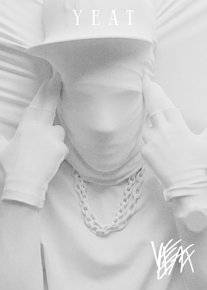 Yeat All White Portrait Poster