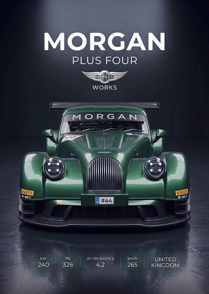 Morgan Plus Four Race Car Poster