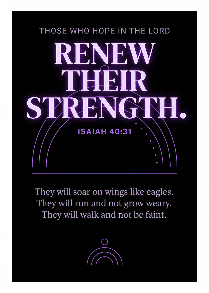 Isaiah 40:31 Inspirational Bible Verse Poster