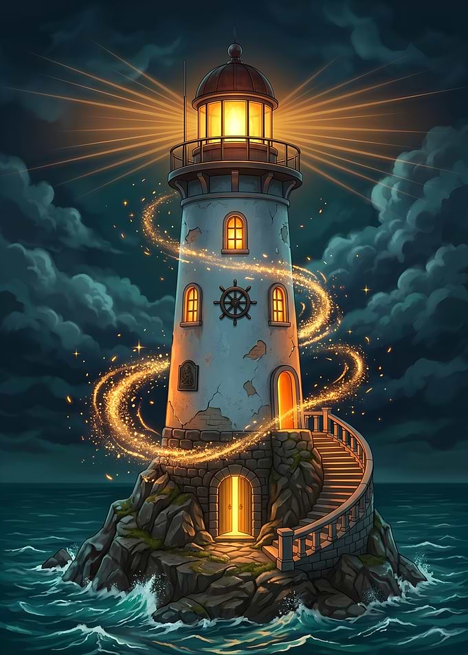 Magical Lighthouse on Rocky Island