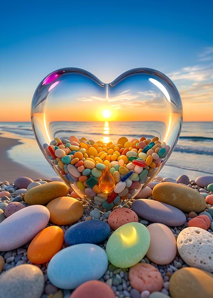 Colorful Stones at Sea Beach