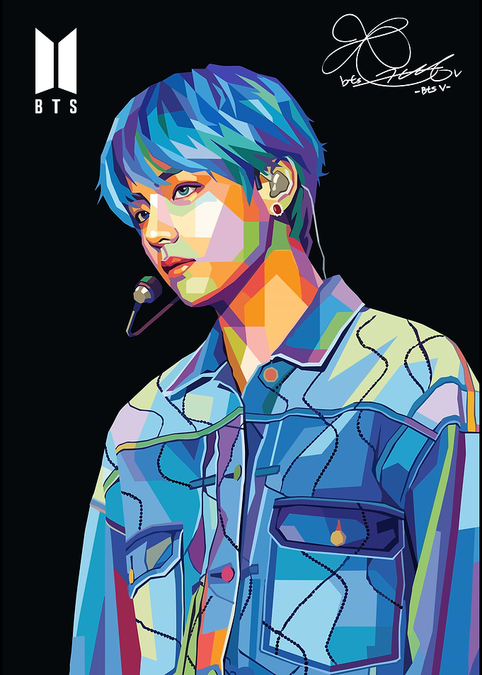 BTS V Pop Art Portrait