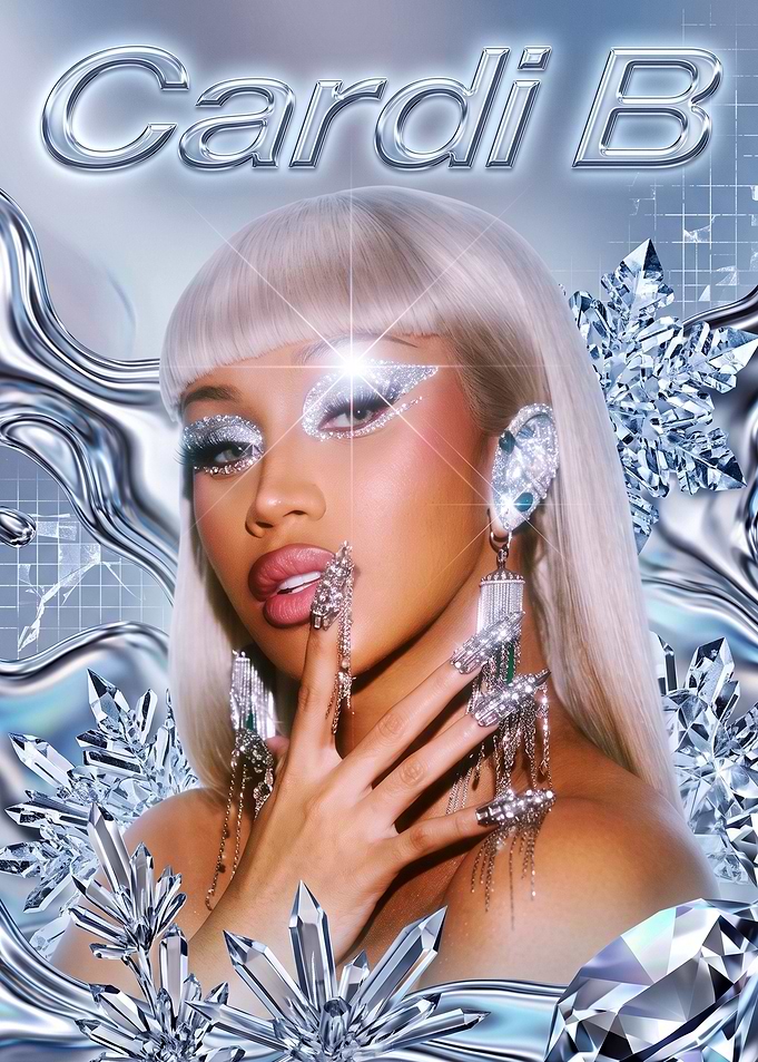 Cardi B Icy Glamour Portrait