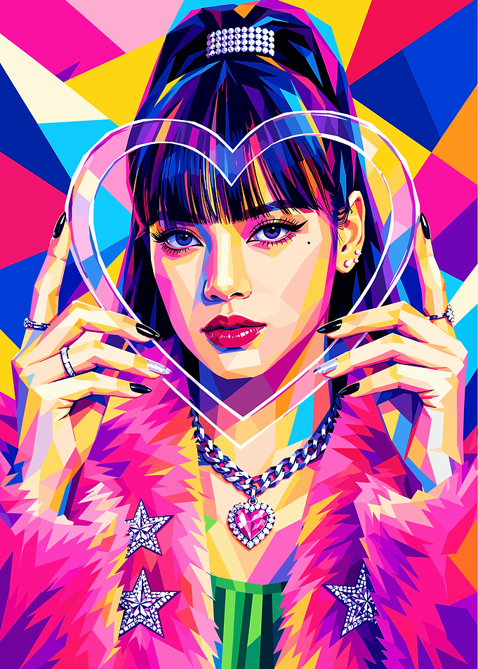 Lisa Blackpink Pop Art Portrait
