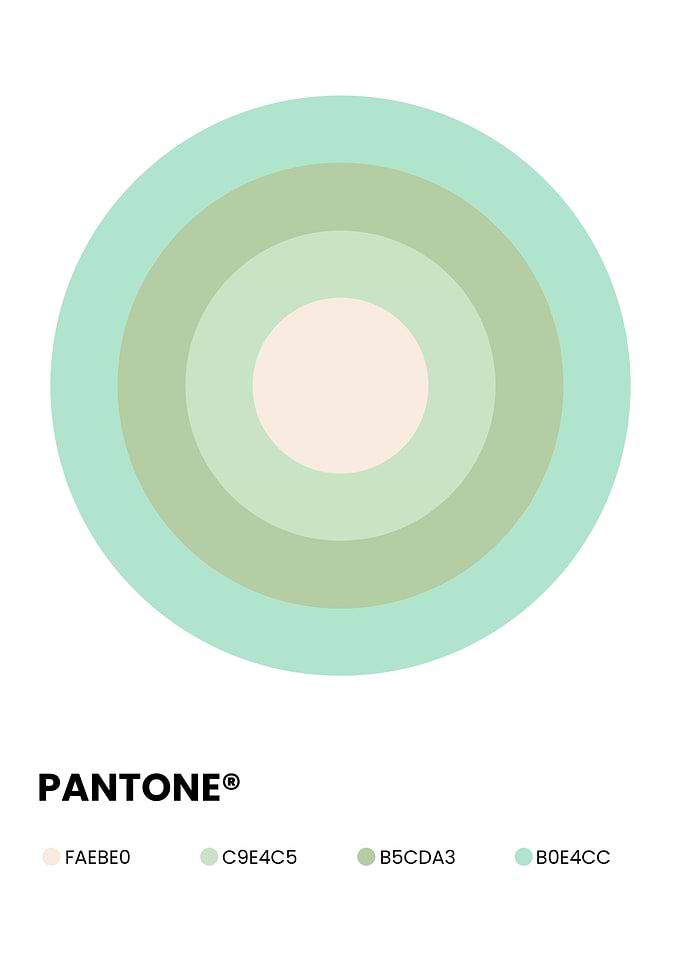 Pantone Color Palette Concentric Circles