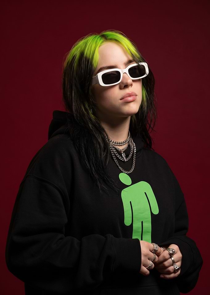 Billie Eilish in Black Hoodie