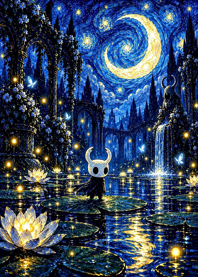 Hollow Knight Starry Night Fan Art