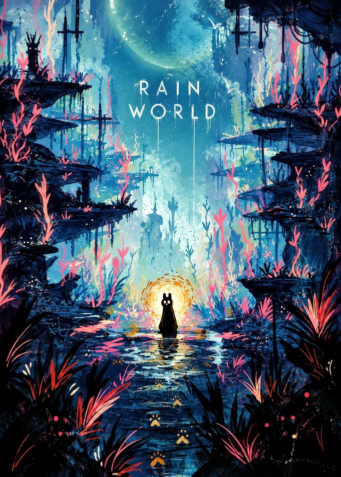 Rain World Slugcat Poster
