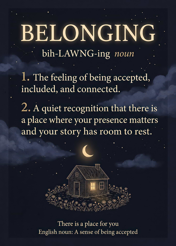 Belonging Definition Inspirational Wall Art