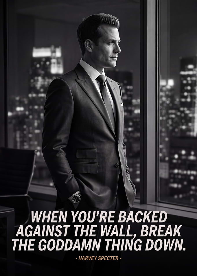 Harvey Specter Inspirational Quote Poster
