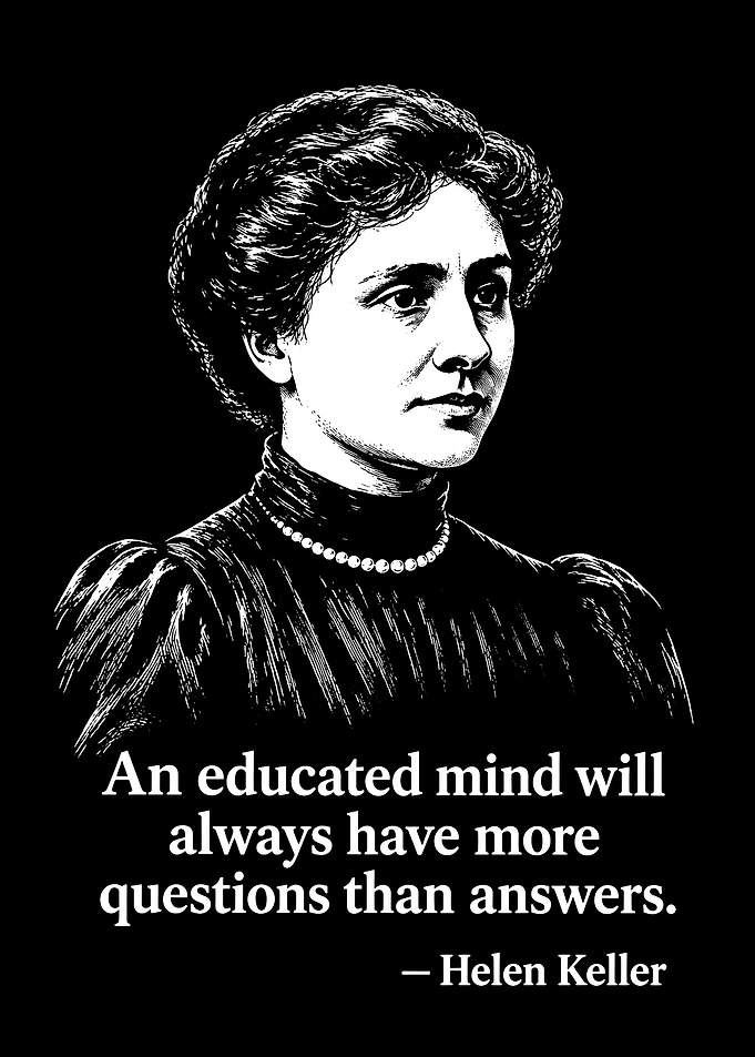 Helen Keller Inspirational Quote Poster