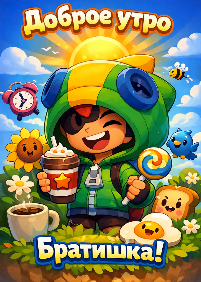 Brawl Stars Leon Good Morning Greeting