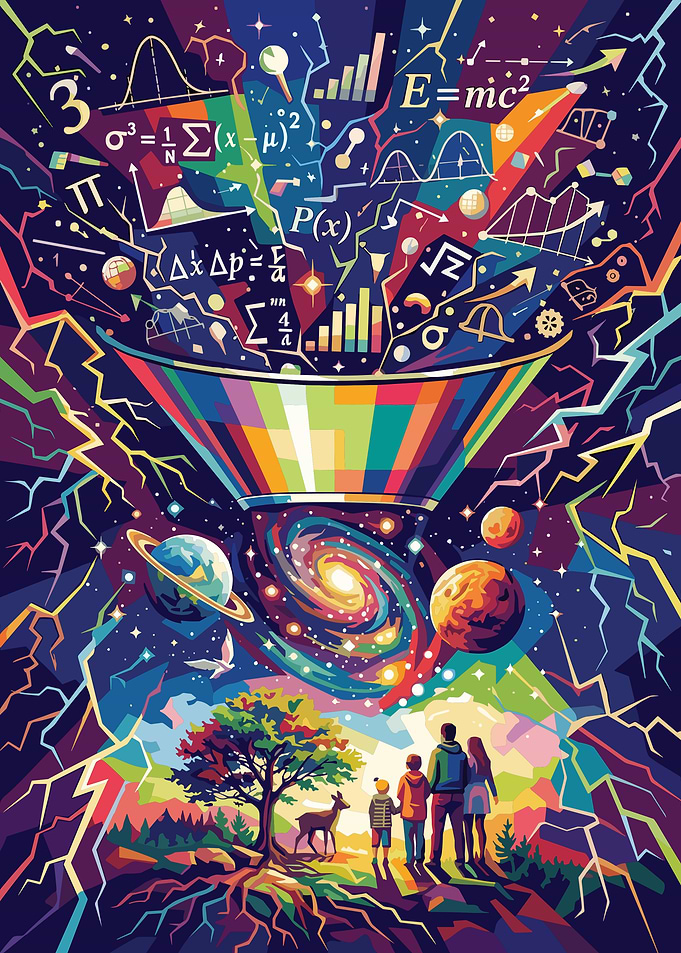 Scientific Universe and Human Connection Art