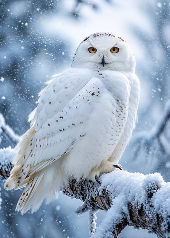Majestic Snowy Owl in Winter
