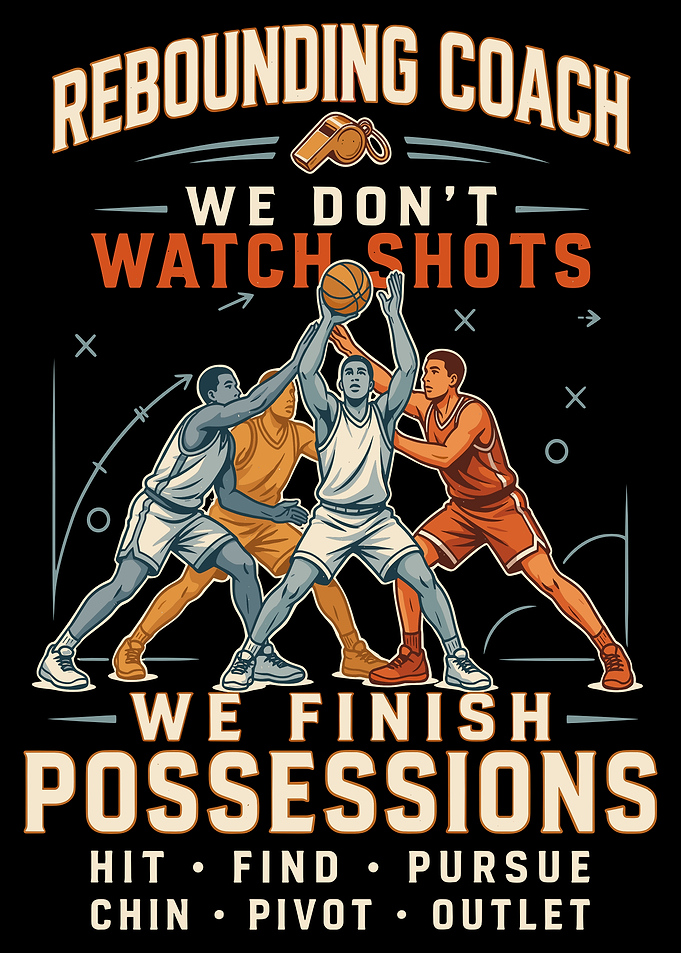 Rebounding Coach Basketball Motivational Design