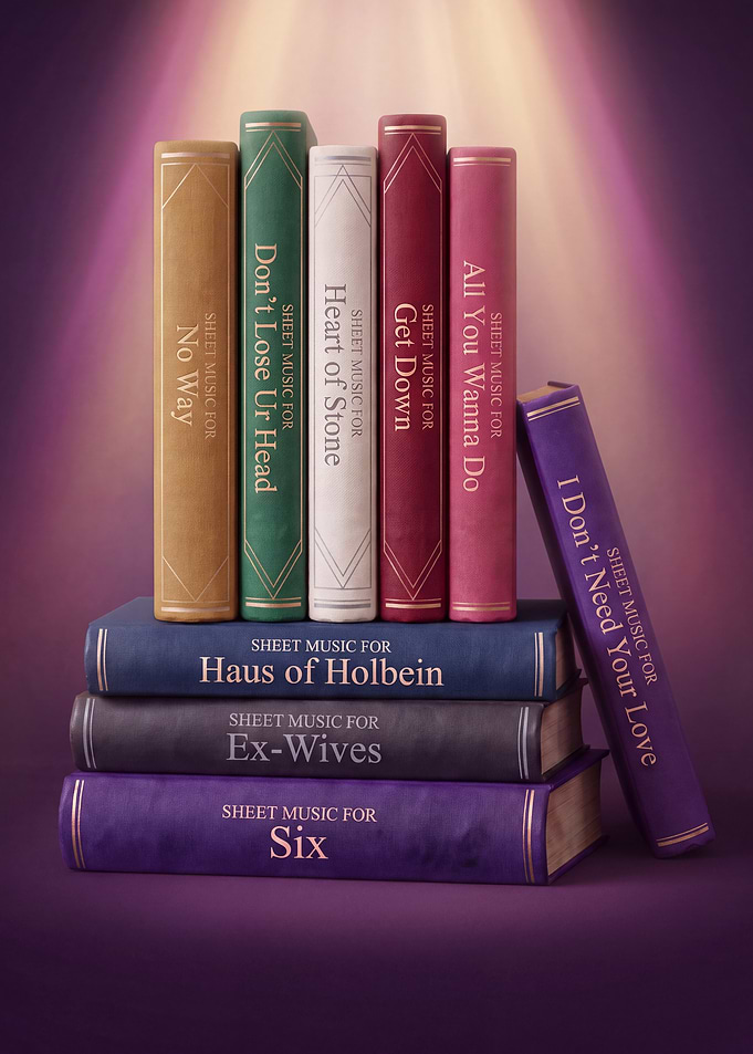 SIX Musical Sheet Music Books