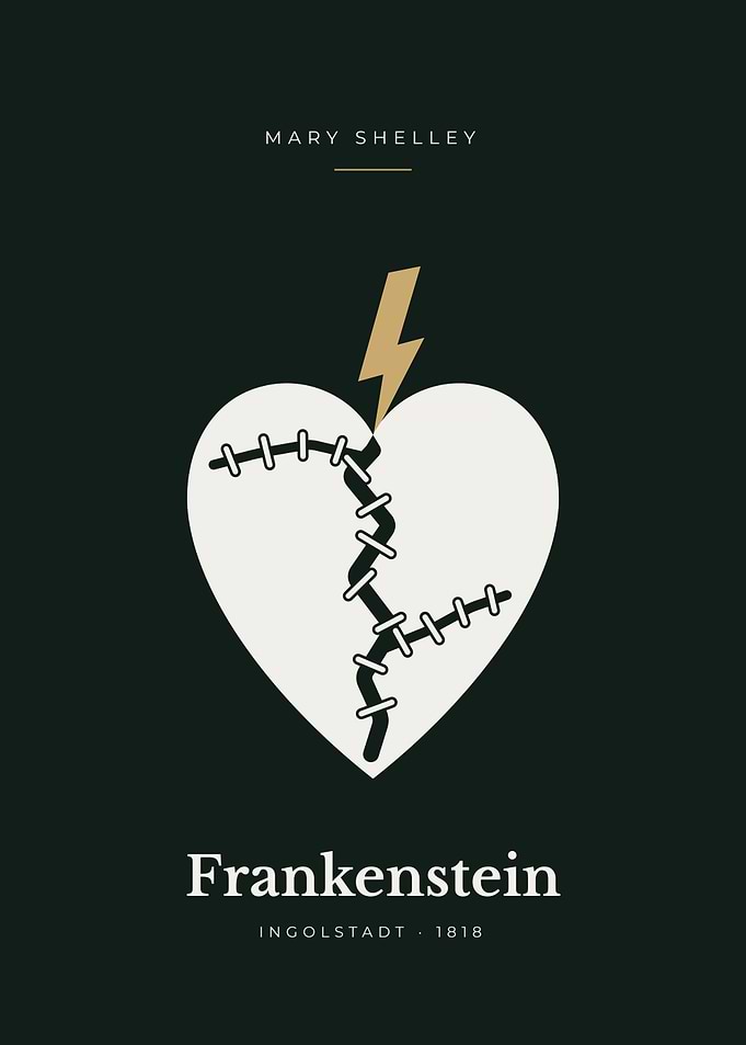 Frankenstein - Stitched Heart Struck by Lightning