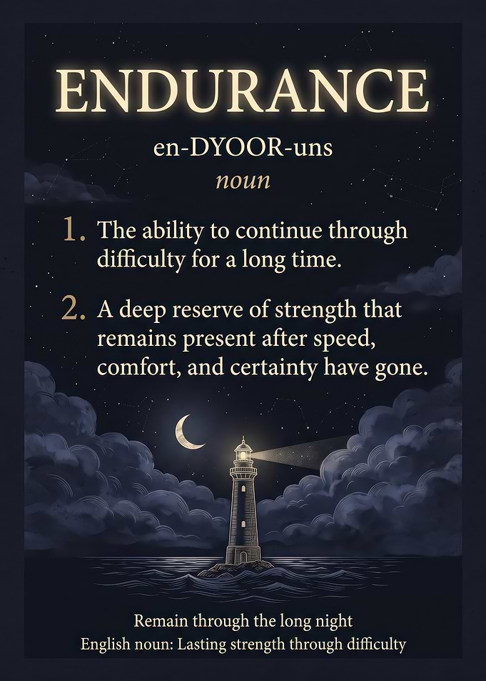 Endurance Definition Inspirational Poster