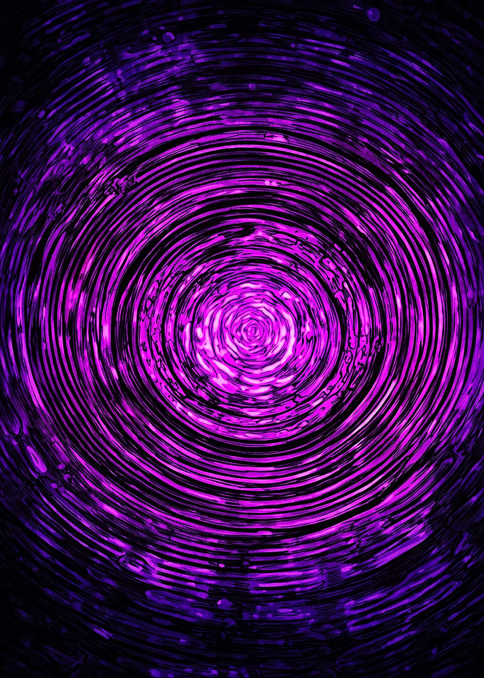 Vibrant Purple Concentric Water Ripples