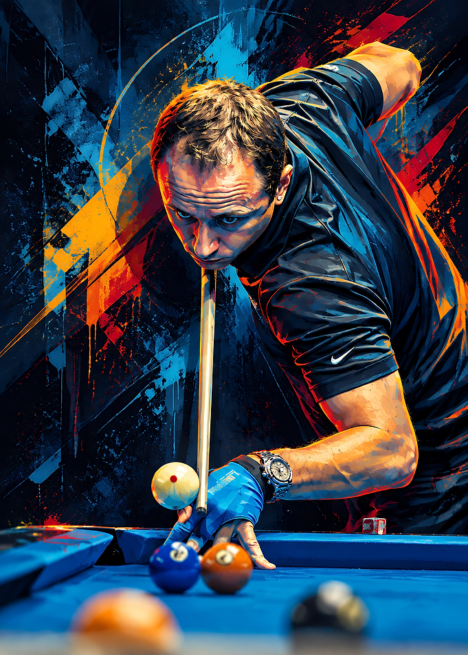 Professional Billiards shane van boening in Action