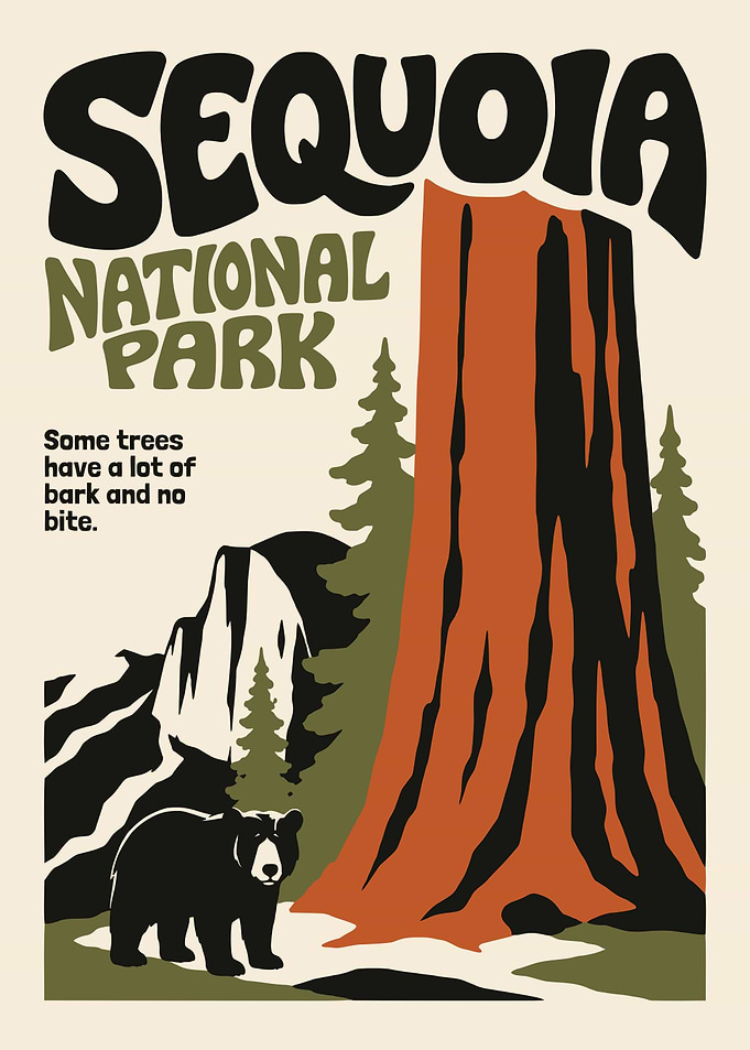 Sequoia National Park Vintage Poster