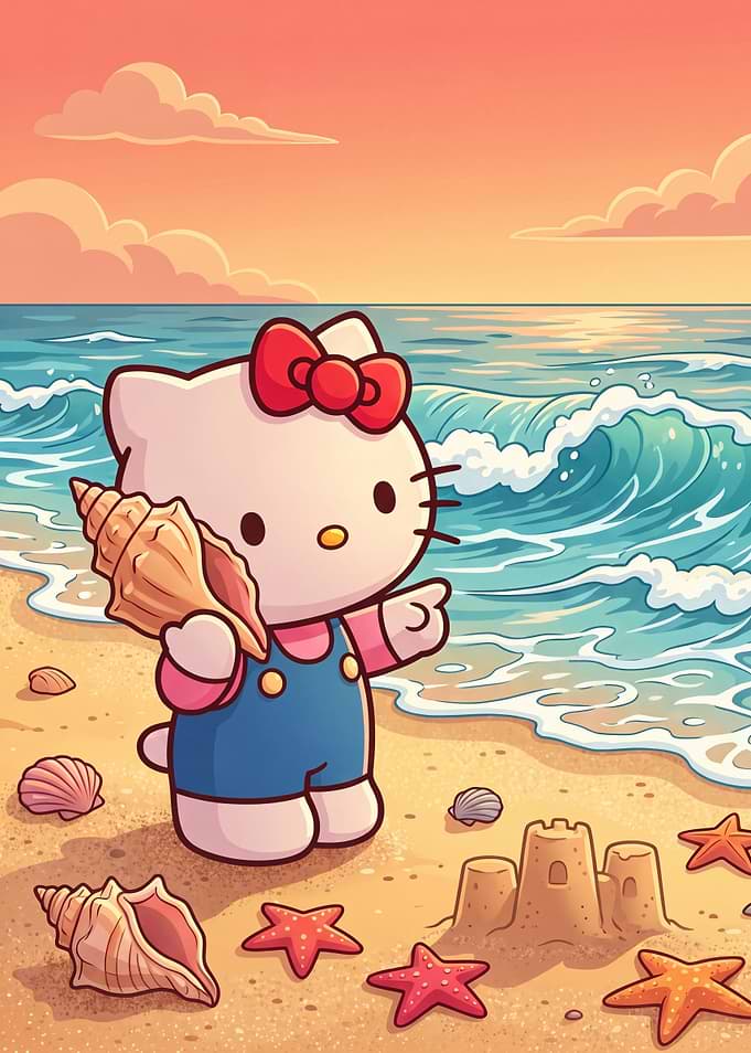 Hello Kitty at the Beach