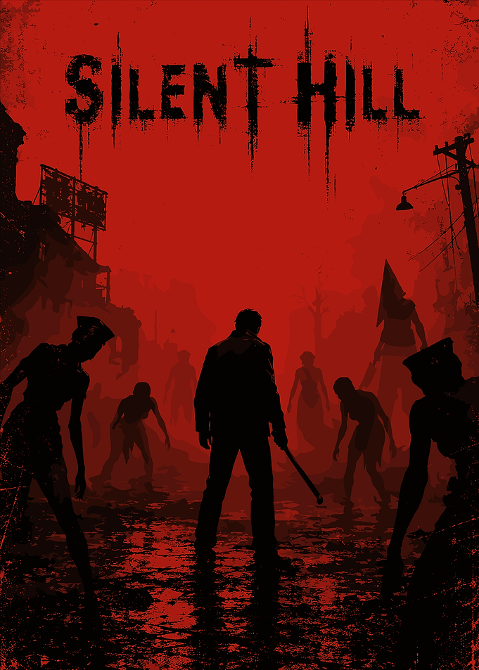 Silent Hill Horror Game Poster