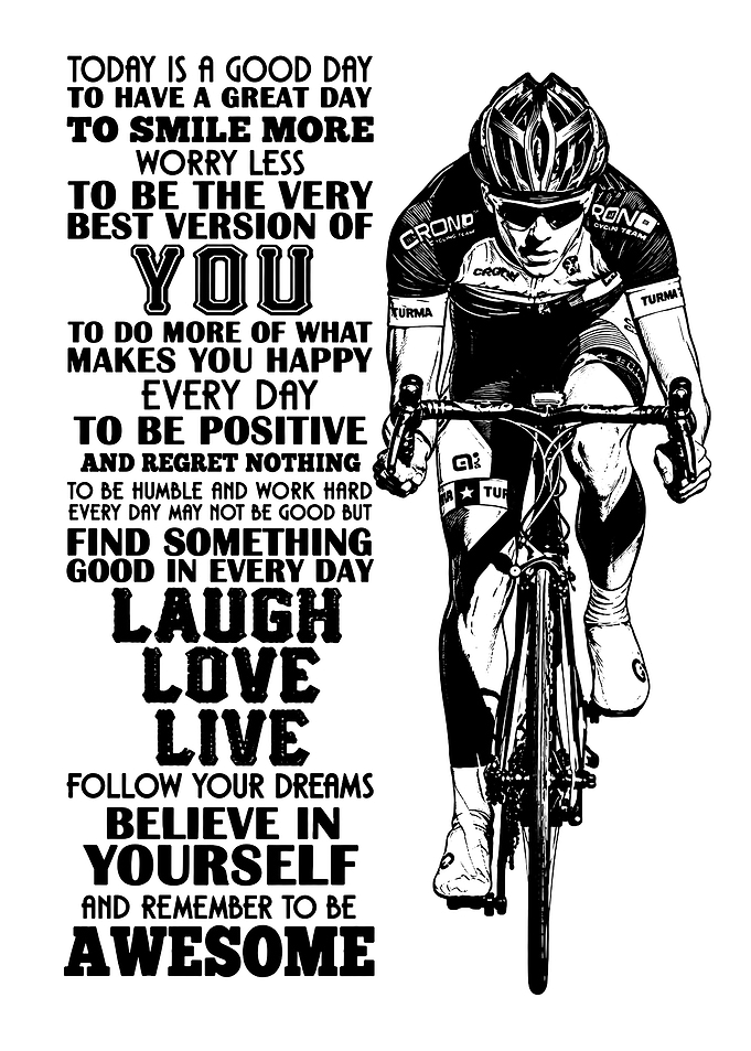 Inspirational Cycling Motivational Poster