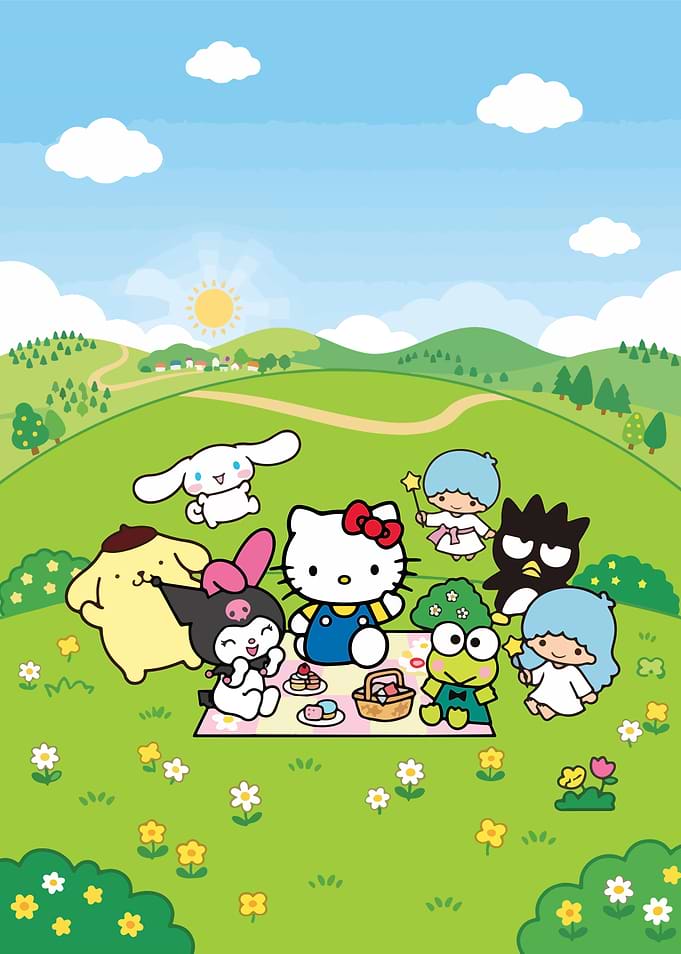 Sanrio Friends Picnic Illustration
