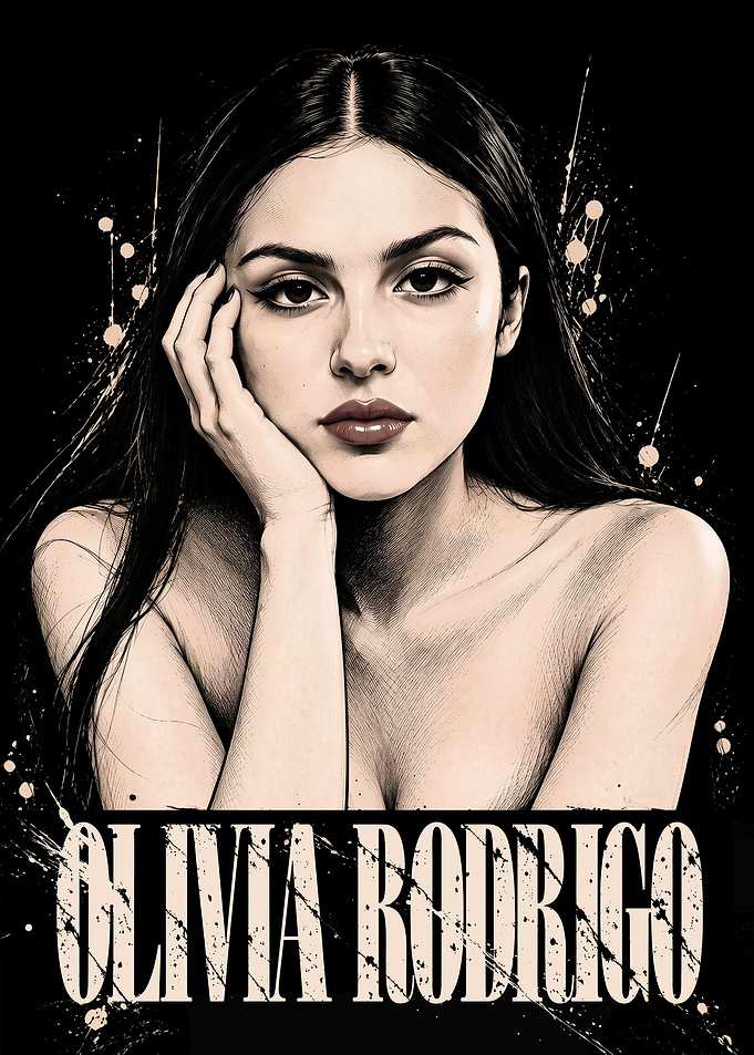 Olivia Rodrigo Portrait Graphic Art