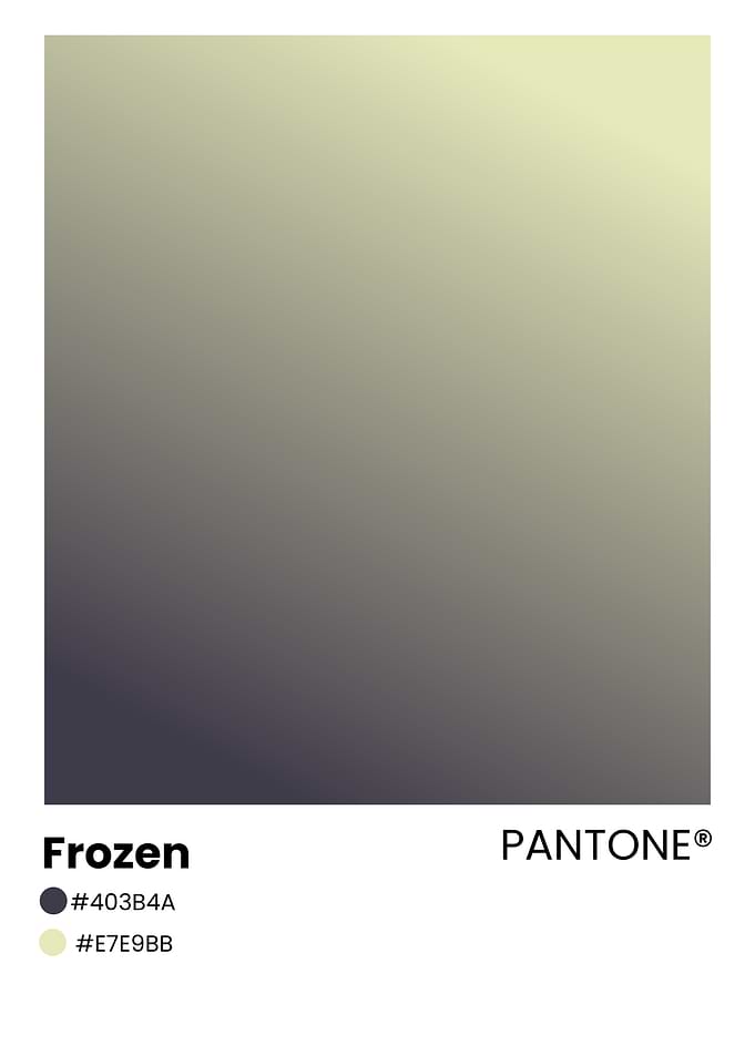 Pantone Frozen Color Gradient Swatch