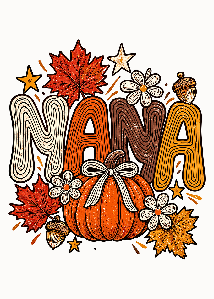 Nana Fall Pumpkin Autumn Graphic