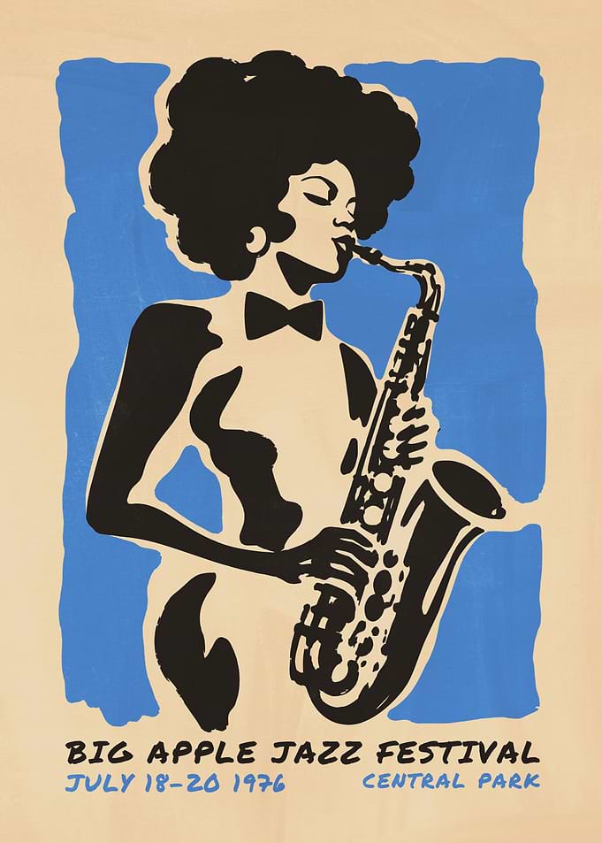 Vintage Big Apple Jazz Festival Poster