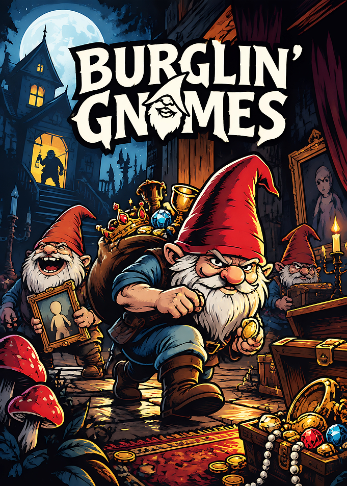 Burglin' Gnomes Fantasy Heist Poster