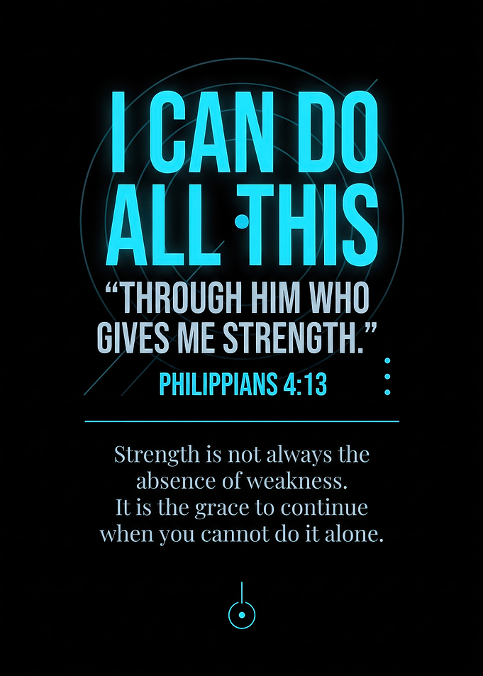 Philippians 4:13 Inspirational Quote Poster