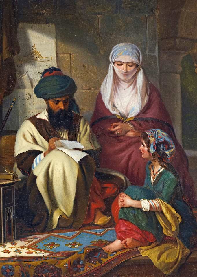Orientalist Painting of a Scribe
