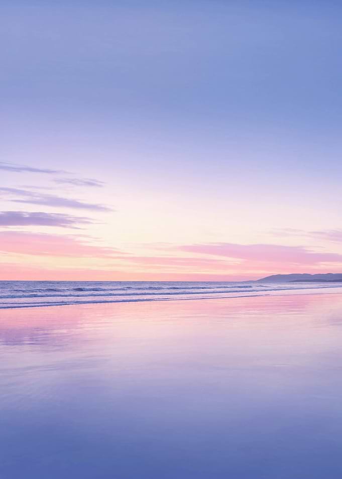 Pastel Sunset Beach Landscape